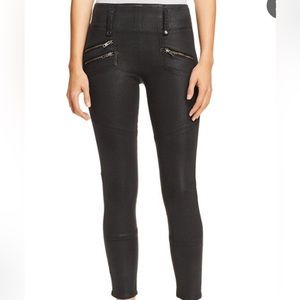 Hudson jeans high rise moto zip skinny jean